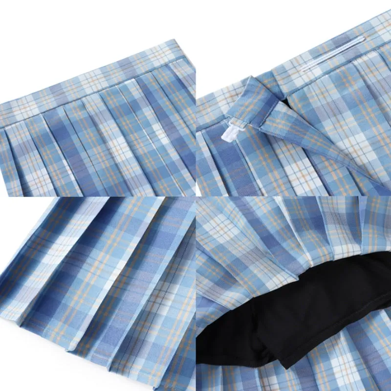 [Academic Red] JK vintage plaid uniform skirt