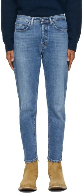 Acne Studios Blue Faded Slim Tapered Jeans