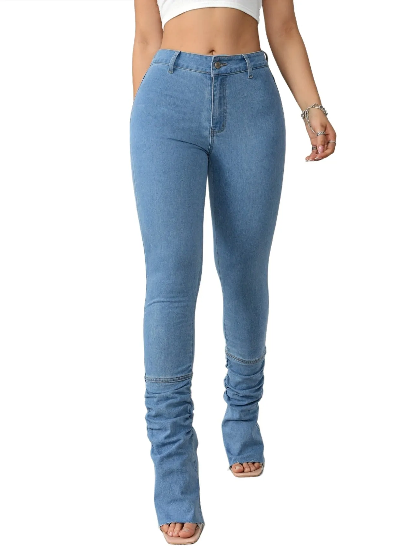 Bootcut Slight Stretch  Casual Jeans