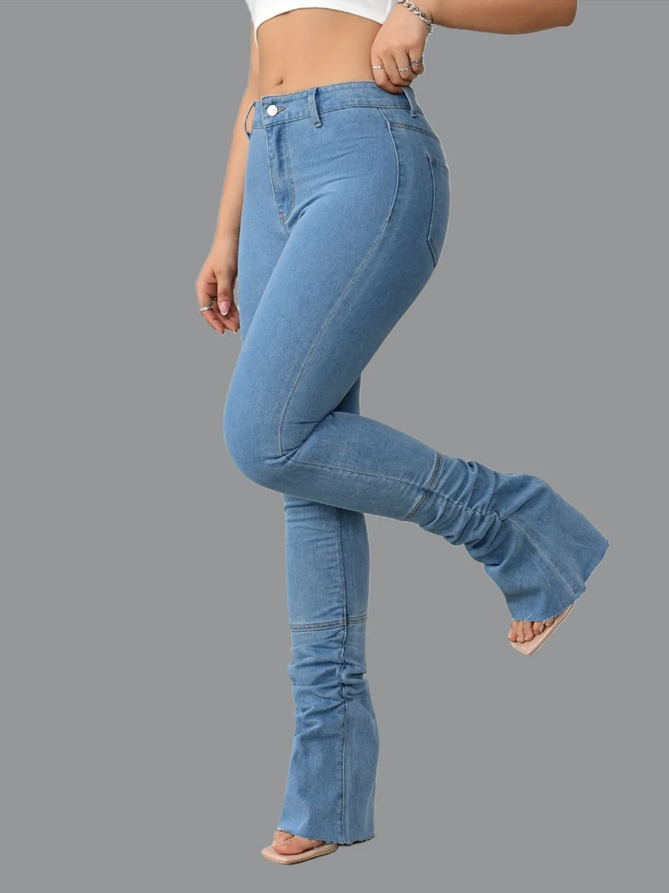 Bootcut Slight Stretch  Casual Jeans