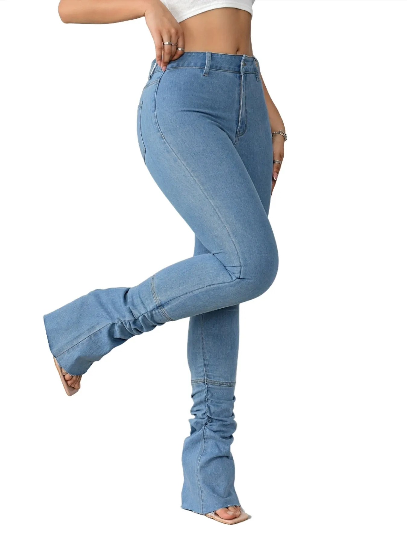Bootcut Slight Stretch  Casual Jeans