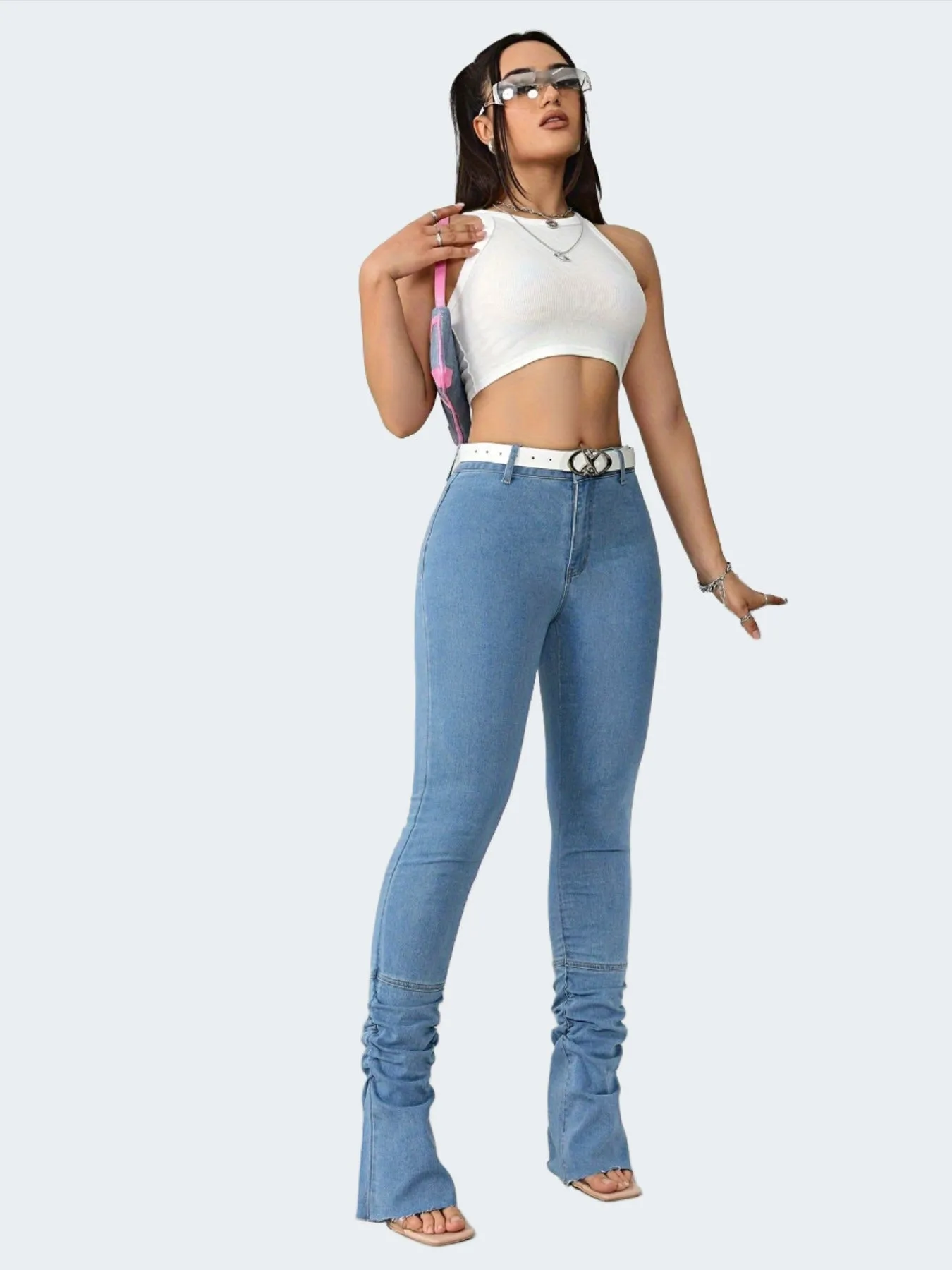 Bootcut Slight Stretch  Casual Jeans