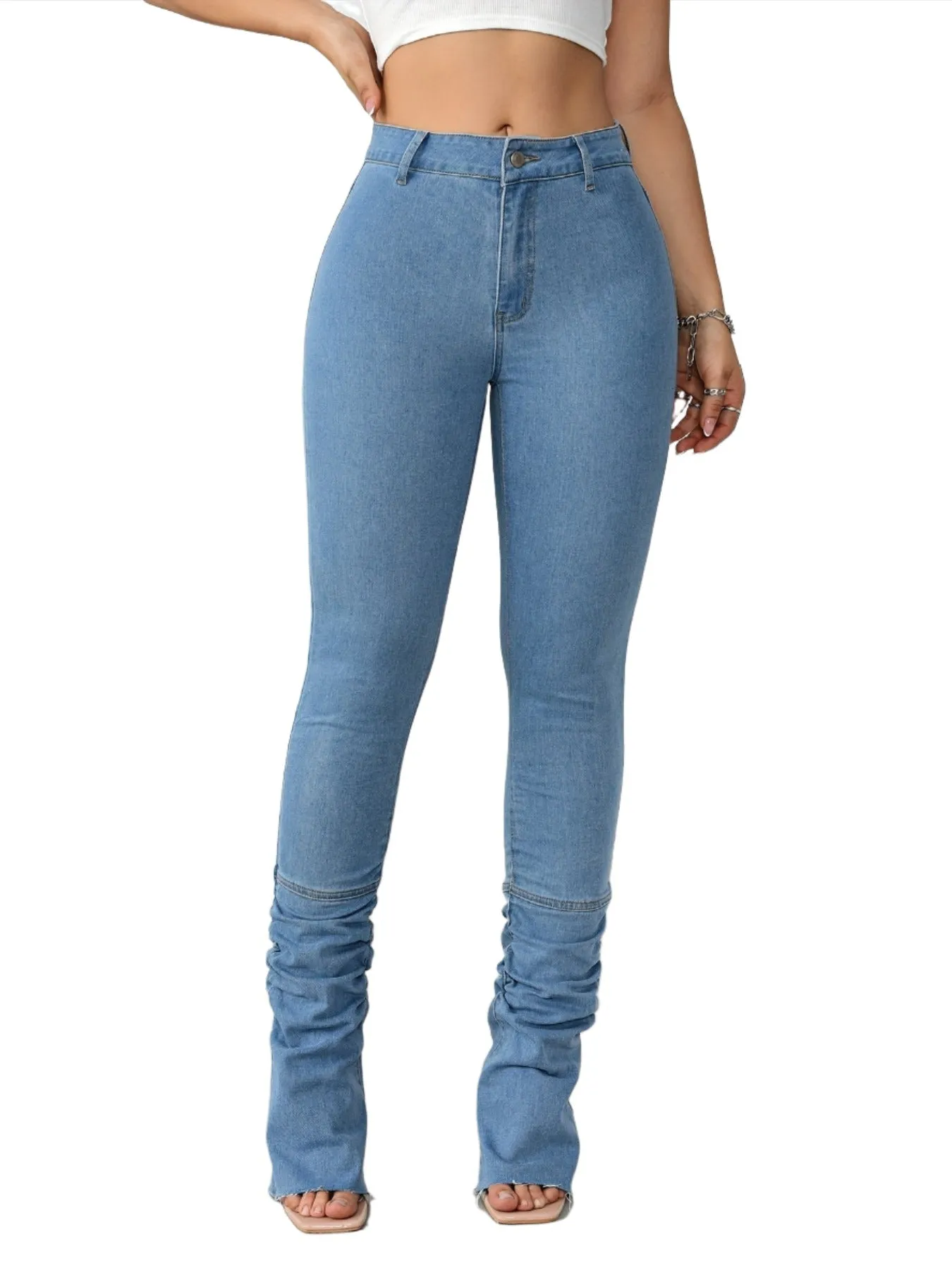Bootcut Slight Stretch  Casual Jeans