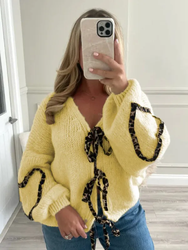 Casual Animal Detail Cardigan for Stylish Comfort