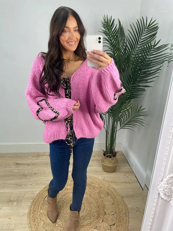 Casual Animal Detail Cardigan for Stylish Comfort