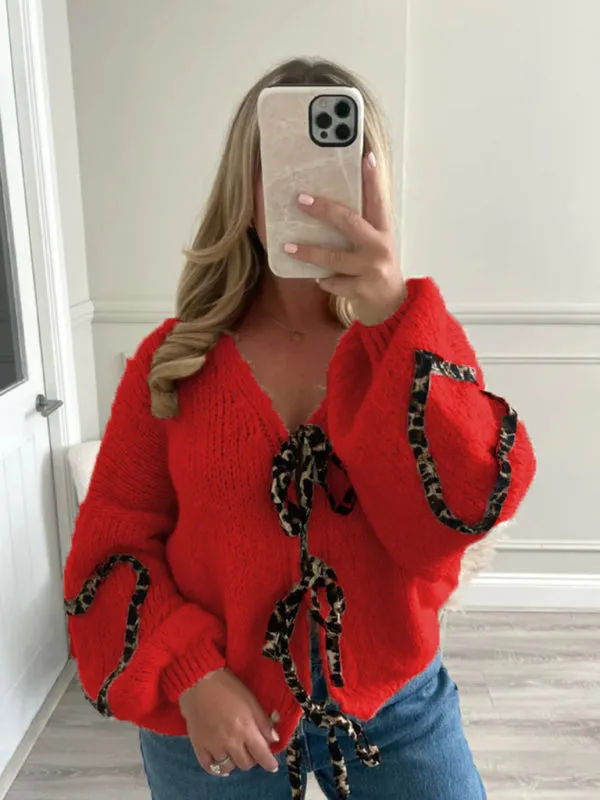 Casual Animal Detail Cardigan for Stylish Comfort