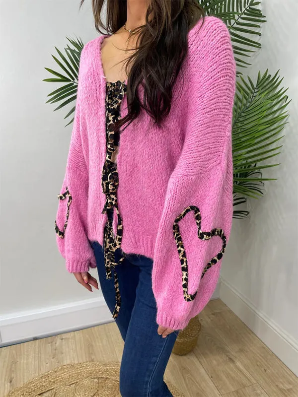 Casual Animal Detail Cardigan for Stylish Comfort