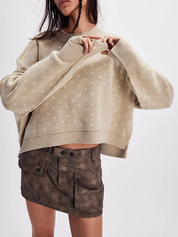 Casual Knit Oversized Sweater - Soft and Stylish