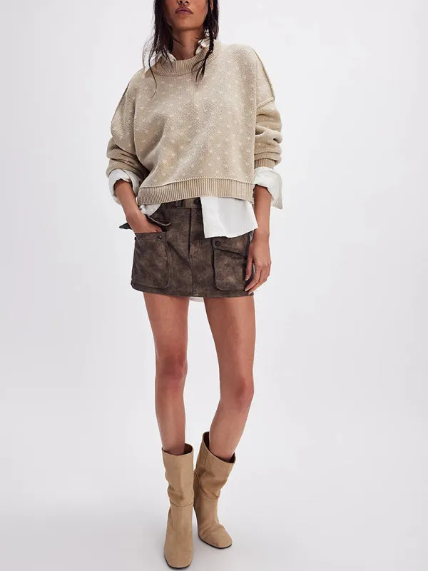 Casual Knit Oversized Sweater - Soft and Stylish