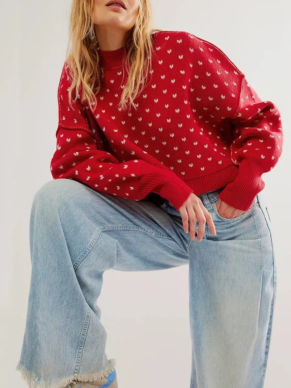 Casual Knit Oversized Sweater - Soft and Stylish
