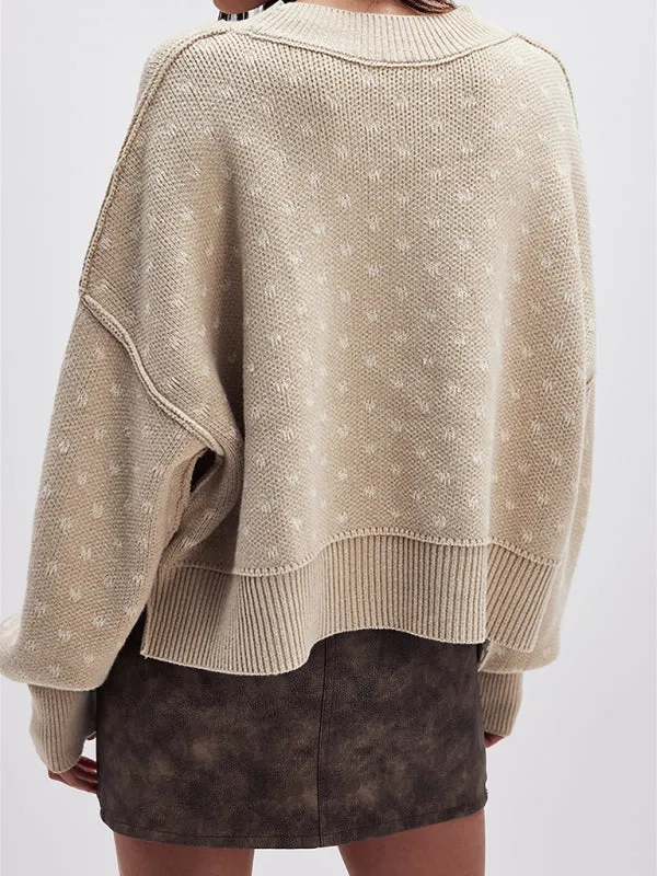 Casual Knit Oversized Sweater - Soft and Stylish