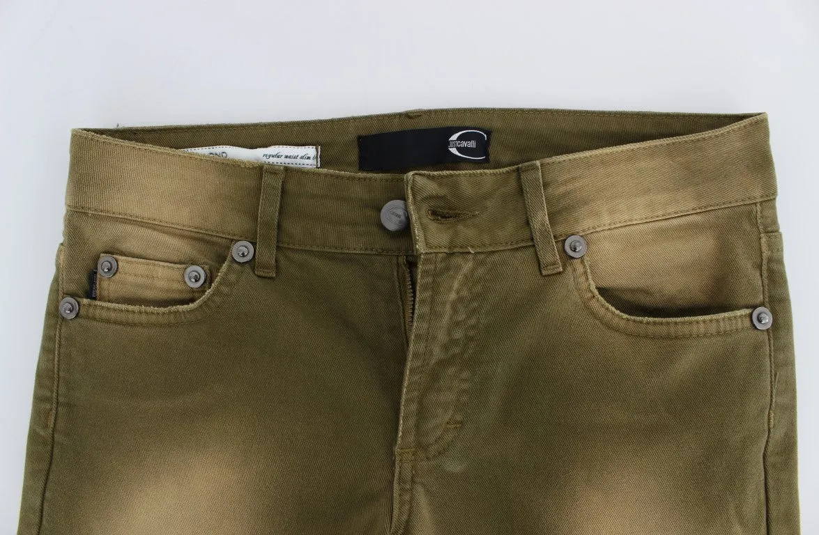 Cavalli Wash Cotton Stretch Slim Fit Jeans