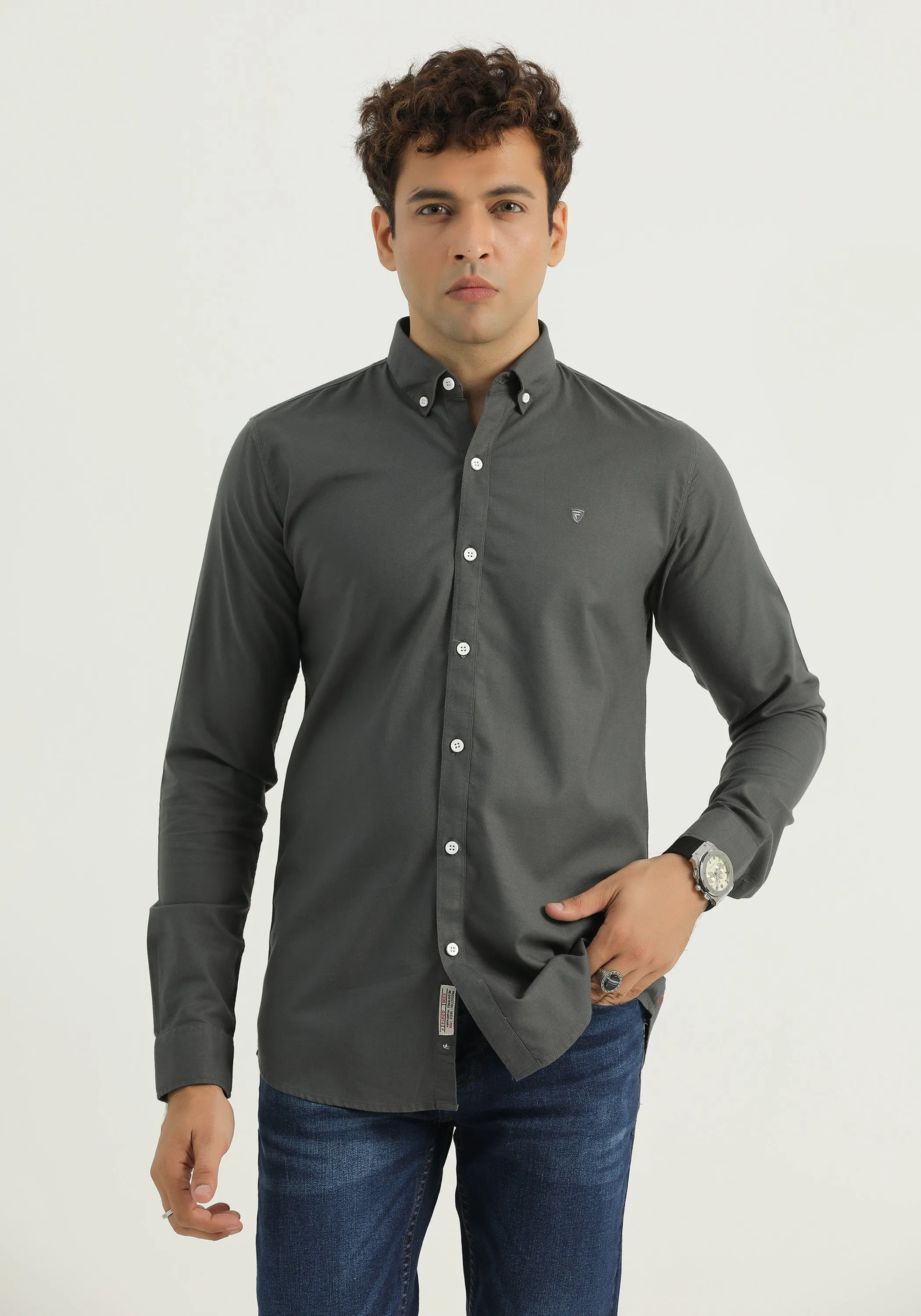 Charcoal Plain Shirt