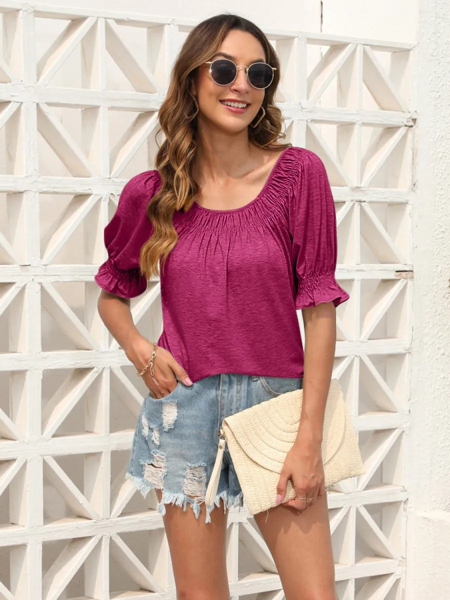 Cute Off Shoulder Tops with Short Sleeves