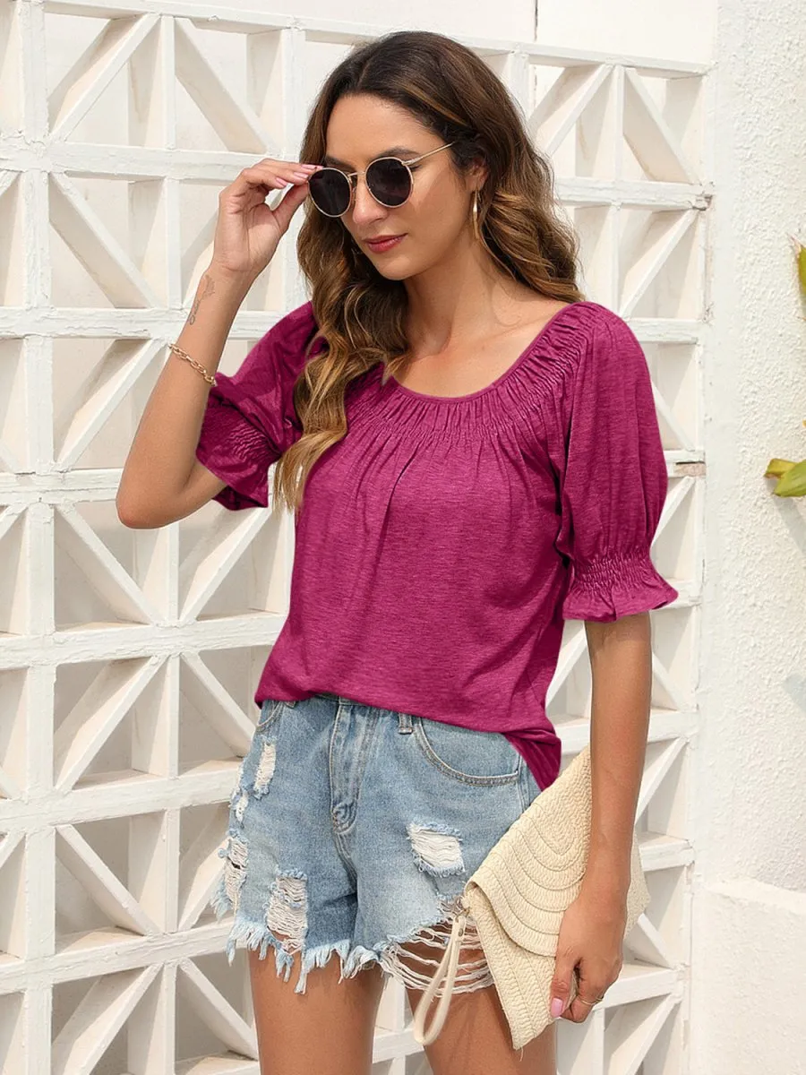 Cute Off Shoulder Tops with Short Sleeves