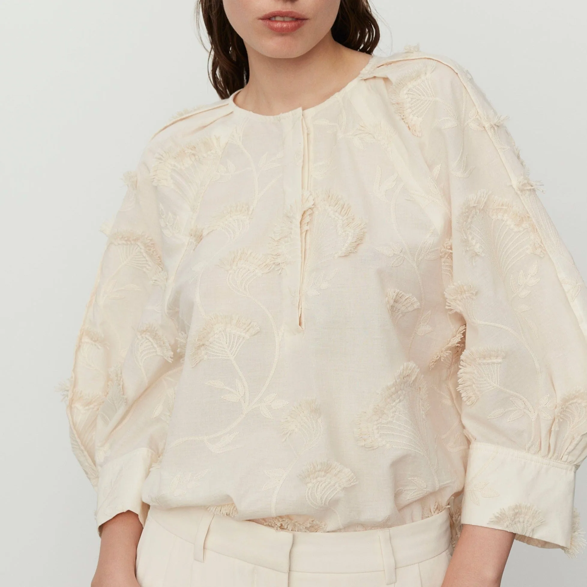 DAY Birger ét Mikkelsen Porter Blooming Fringes Top Jet Stream