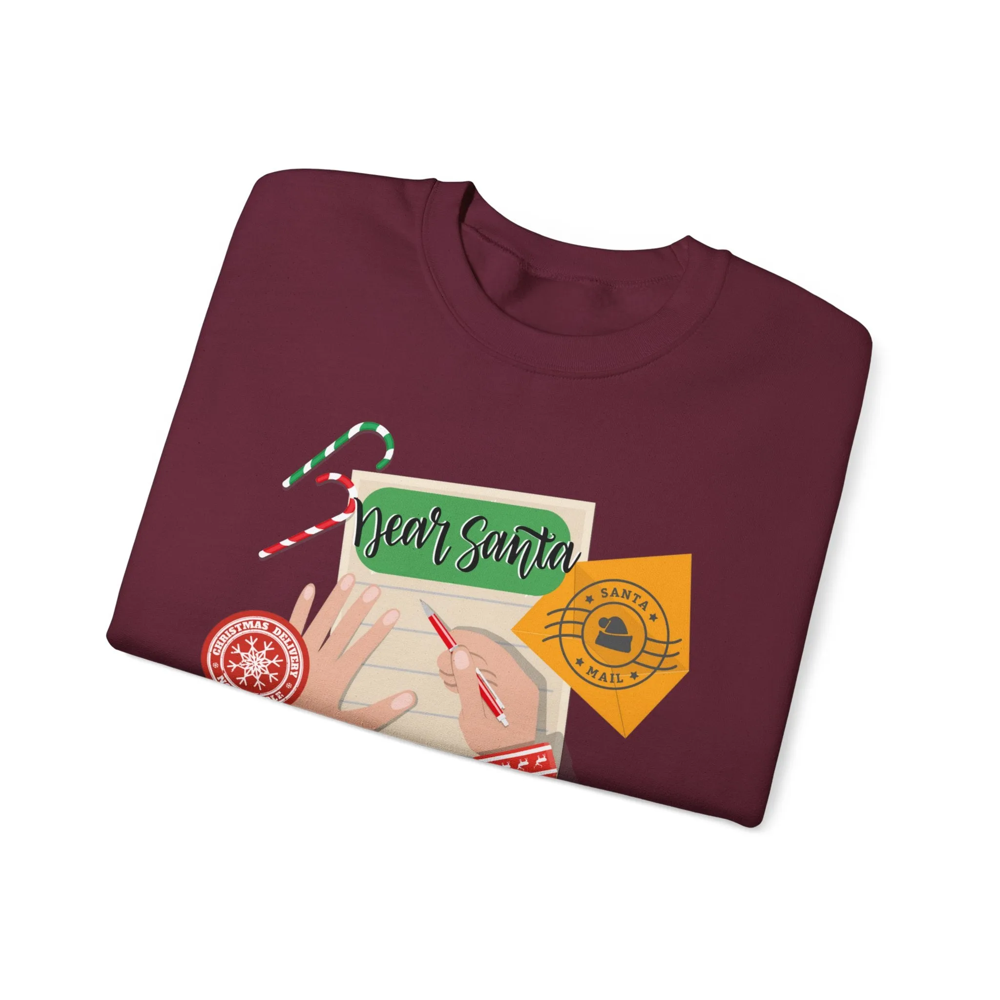 Dear Santa, Please Bring Me Patience Women's Sweatshirt: Santa Letter Background