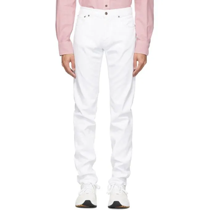 Eidos White Frayed Cuffs Jeans