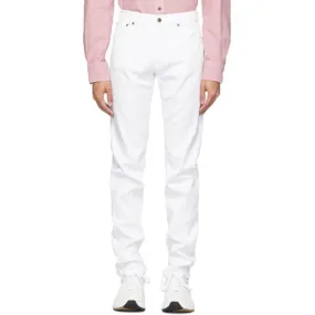 Eidos White Frayed Cuffs Jeans