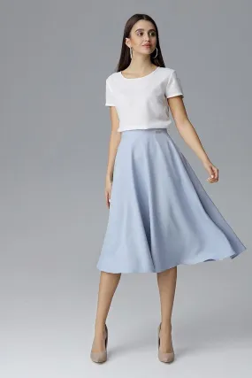 Elegant Belted Flared Skirt for Effortless Chic