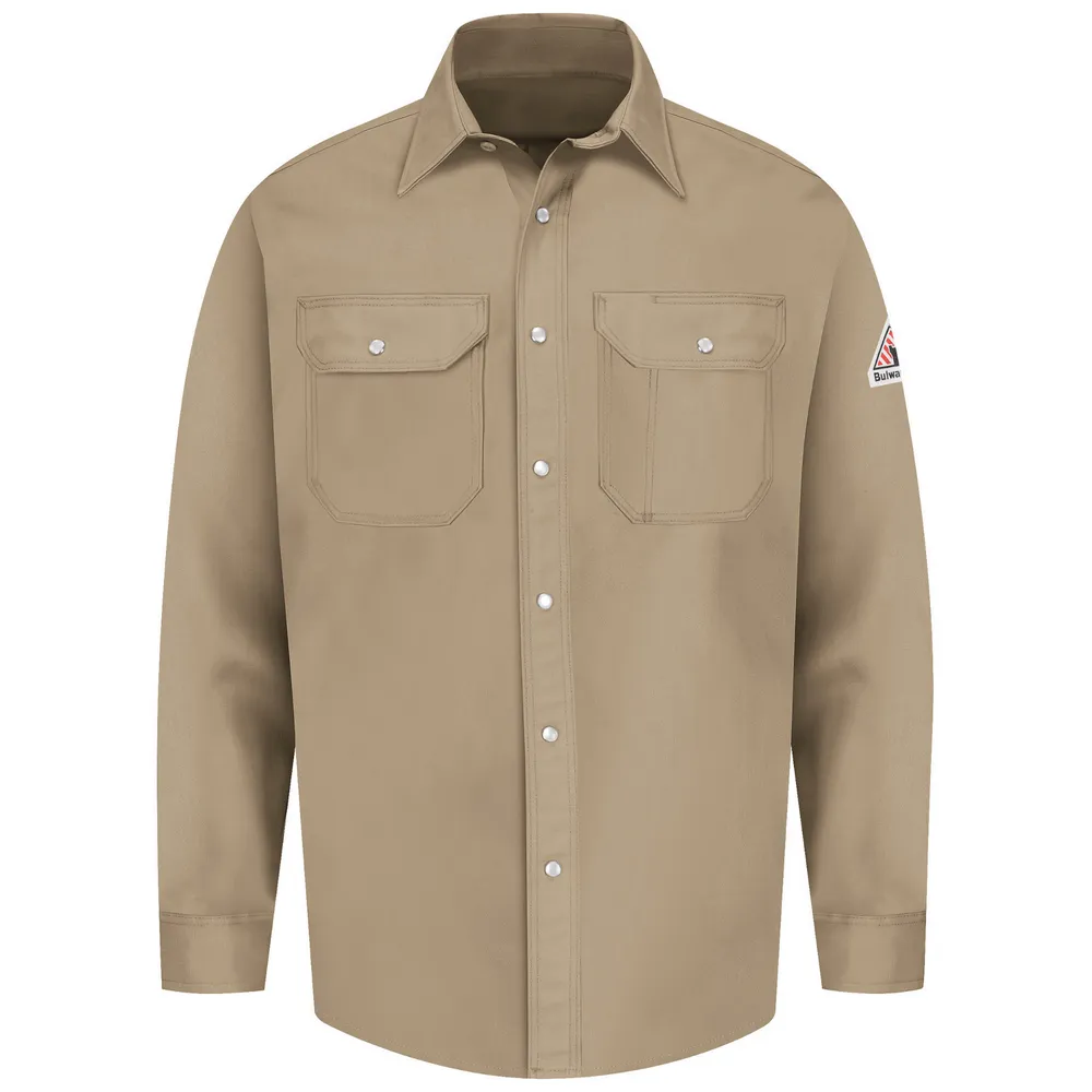 EXCEL FR MIDWEIGHT SNAP-FRONT UNIFORM SHIRT - TN-Tan | Bulwark SES2