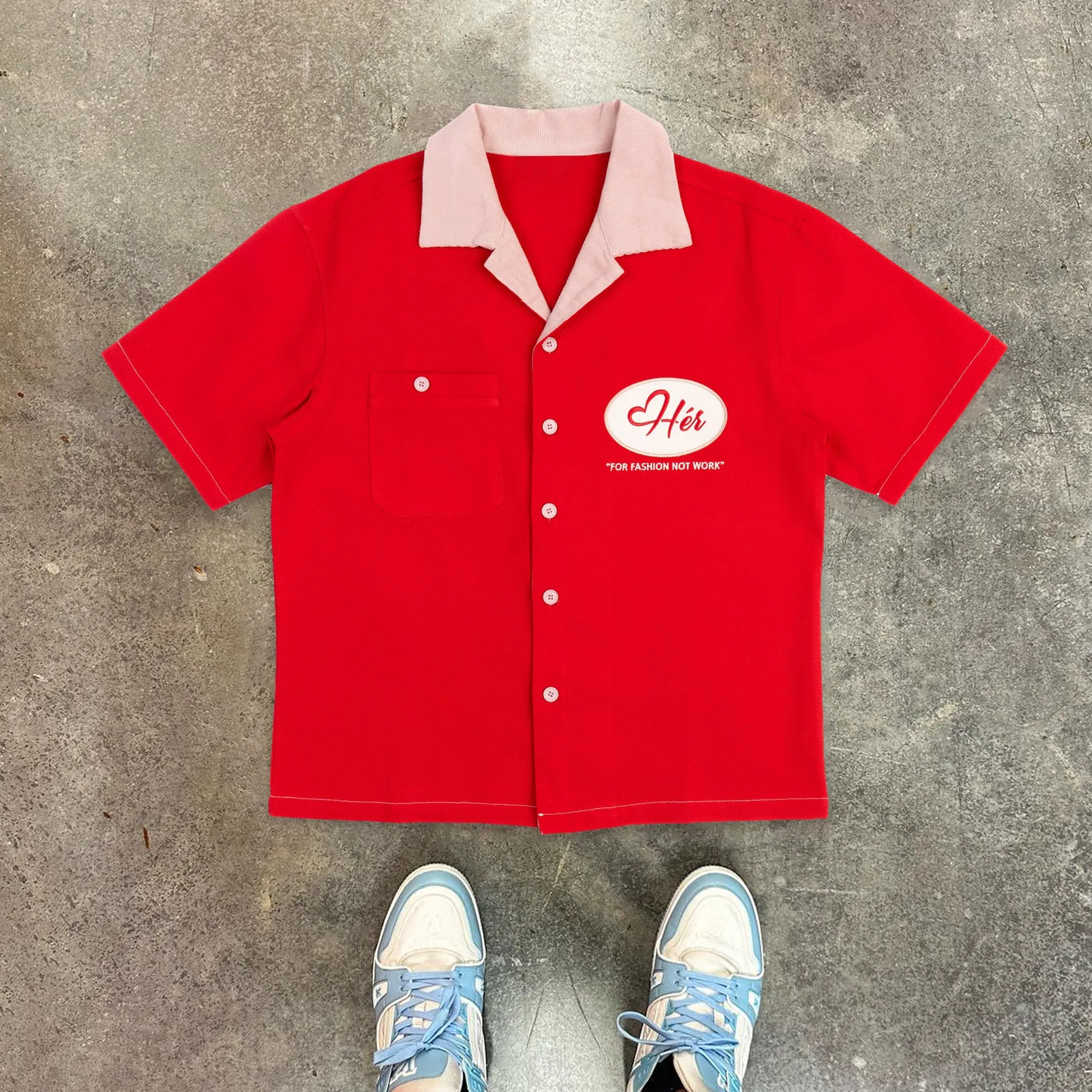 Fashionable contrast printed casual shirt