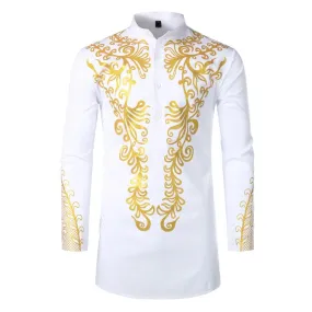 Fashionable Dashiki Print Shirt