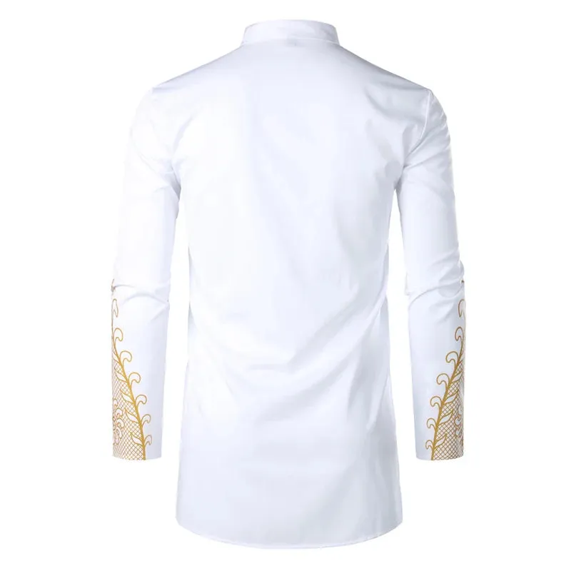 Fashionable Dashiki Print Shirt