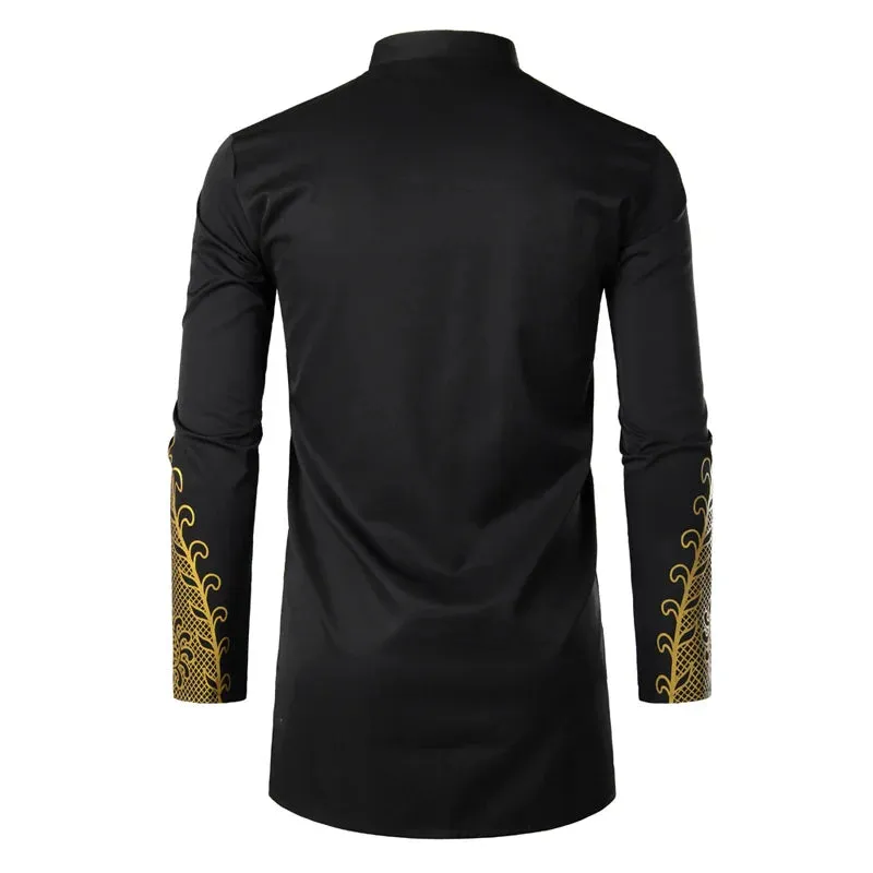 Fashionable Dashiki Print Shirt