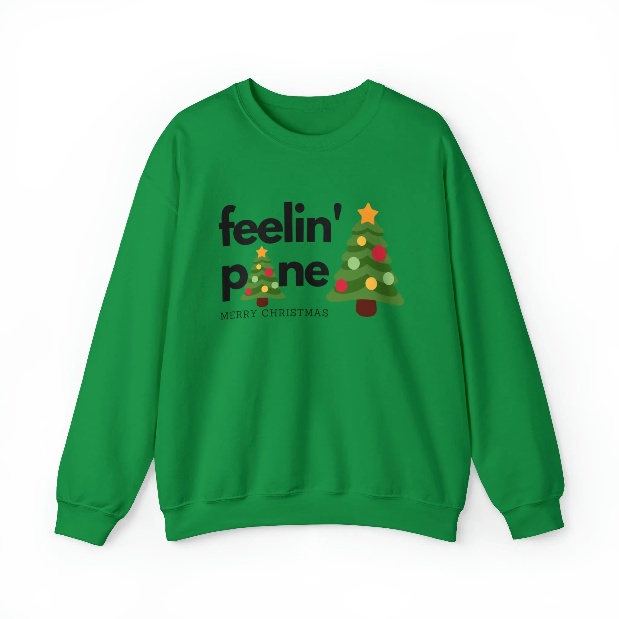 Feelin' Pine with a Merry Christmas Women's Christmas Tree Sweatshirt