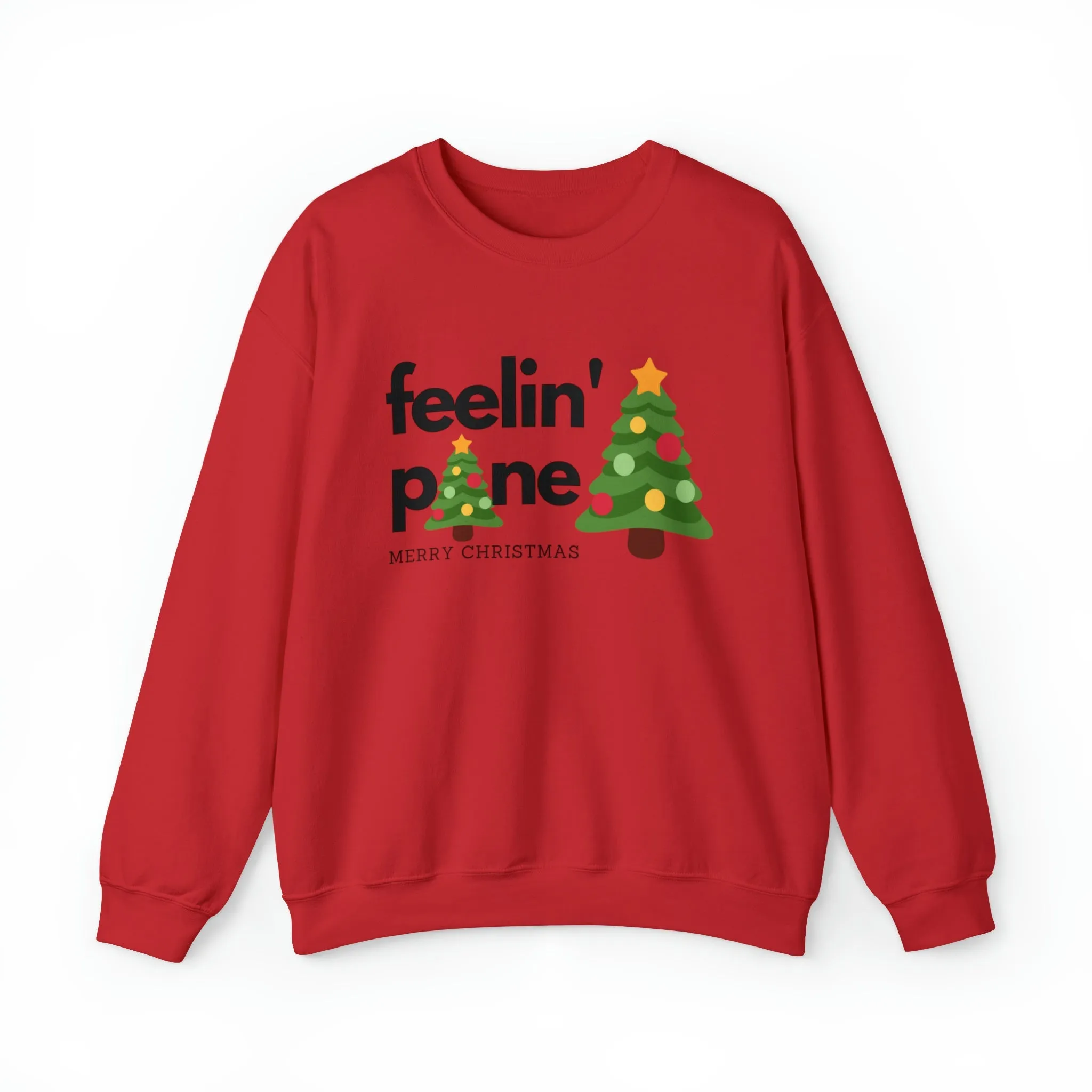 Feelin' Pine with a Merry Christmas Women's Christmas Tree Sweatshirt