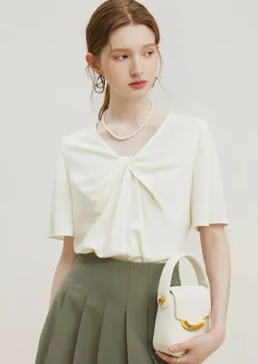 FRONT TWIST CHIFFON TOPS