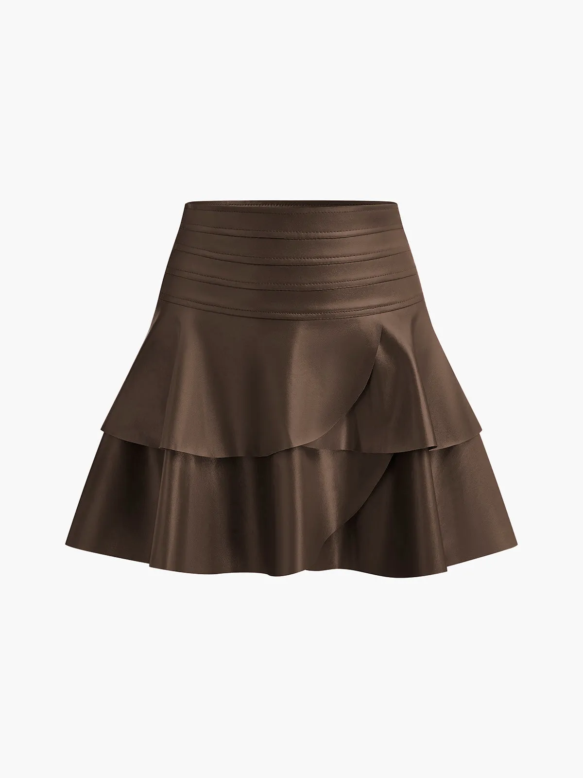 High-Waist Corset Ruffle Skirt