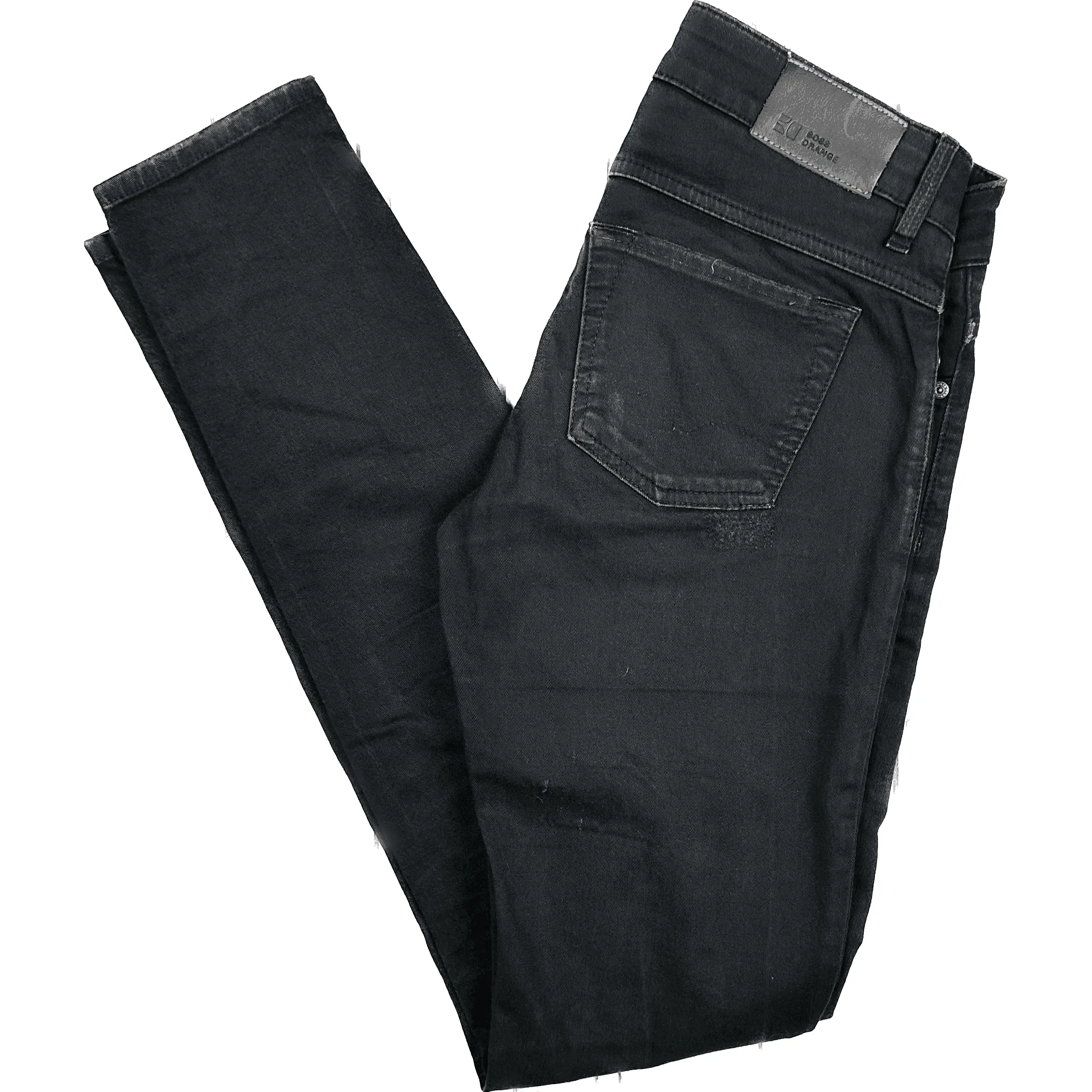 Hugo Boss Orange Women's Slim Fit Distressed Black Jeans - Size 26