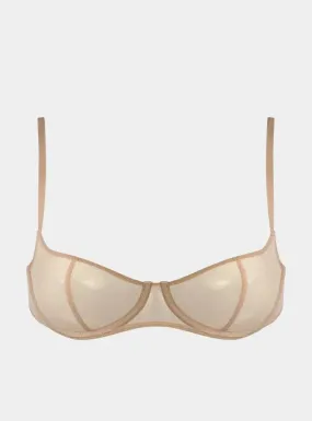 I.D. Line Underwired Fine Mesh Nude Balcony Bra