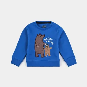 Infant Boys Cotton Terry Sweatshirt Daddy & Me-Blue