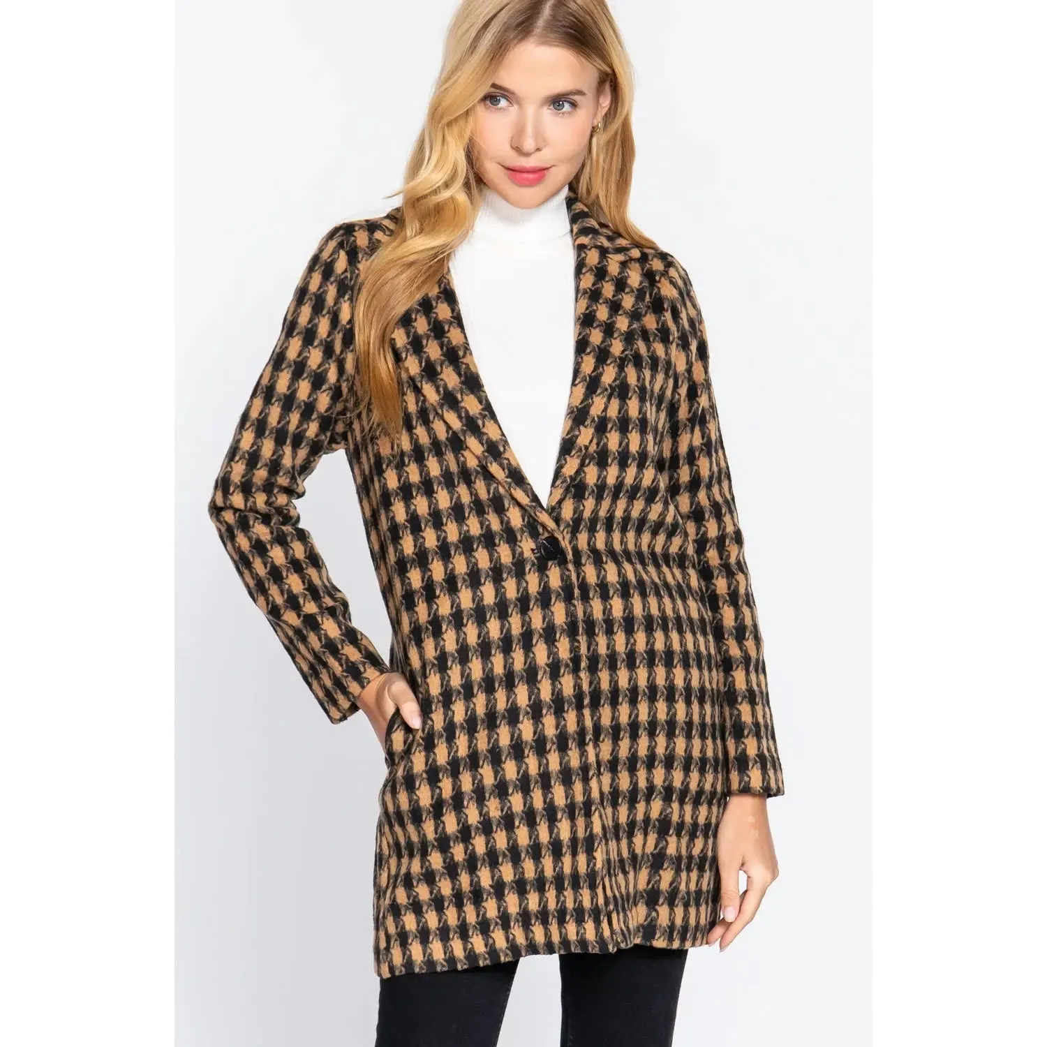 It's Always About You One Button Jacquard Jacket