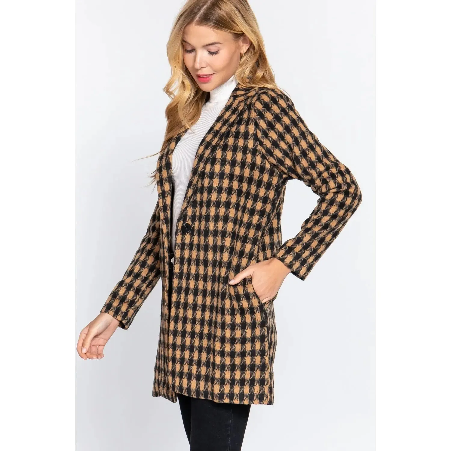 It's Always About You One Button Jacquard Jacket