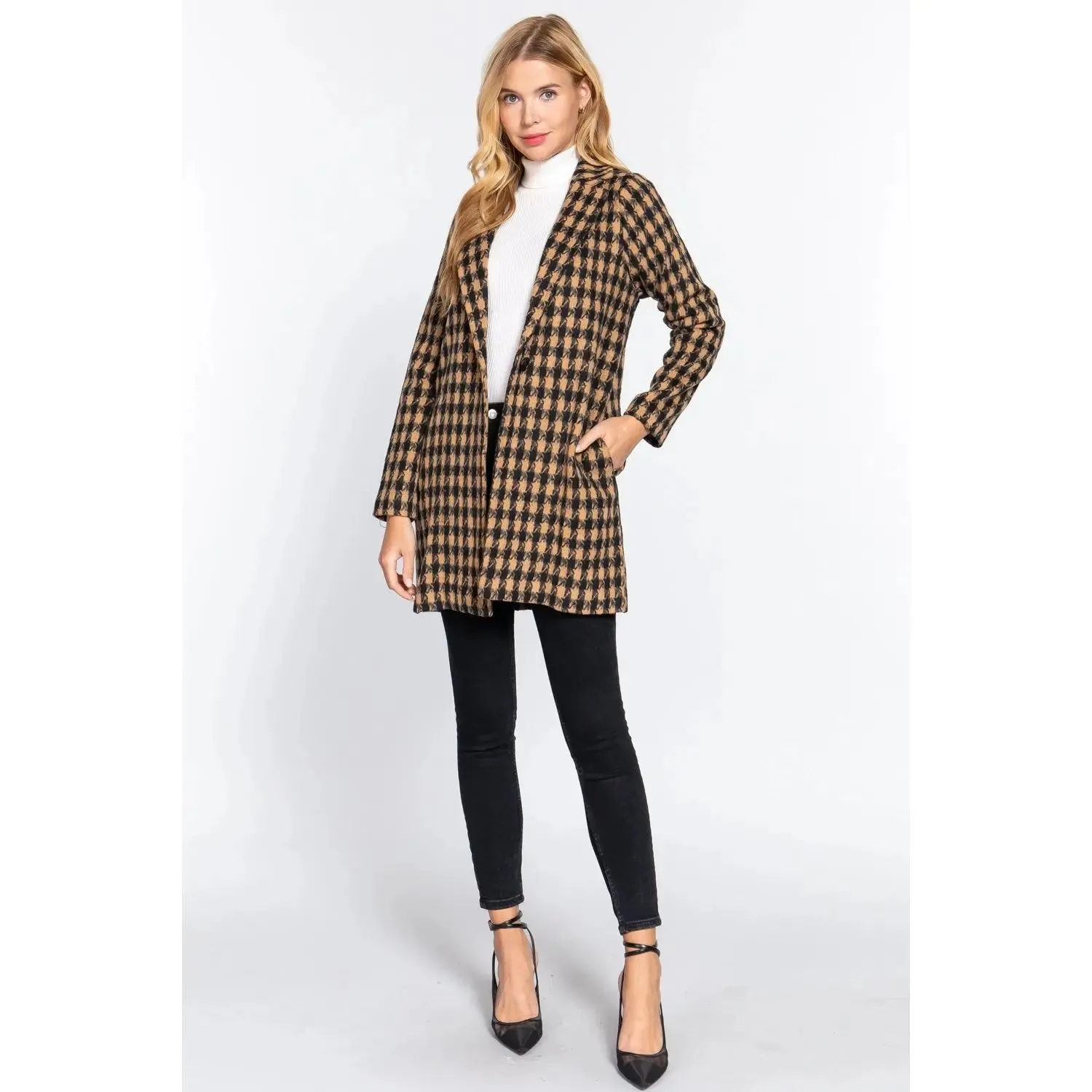 It's Always About You One Button Jacquard Jacket