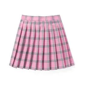 [Peony Pink] Jk vintage plaid seifuku uniform skirt