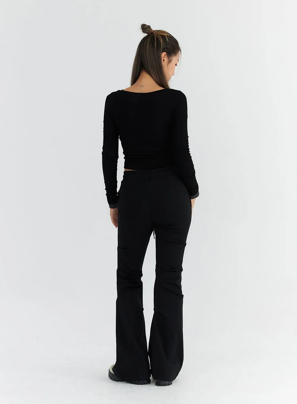 Pintuck Bootcut Jeans CO313