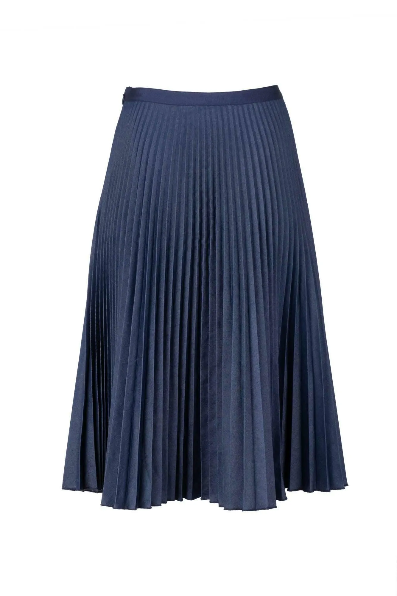 Pleated Skirt - Indigo Denim