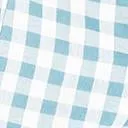 Plus Size Dusty Blue & White Gingham Bow Blouse