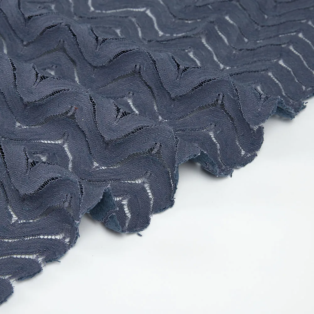 Polyester Wave Pattern Lace Fabric