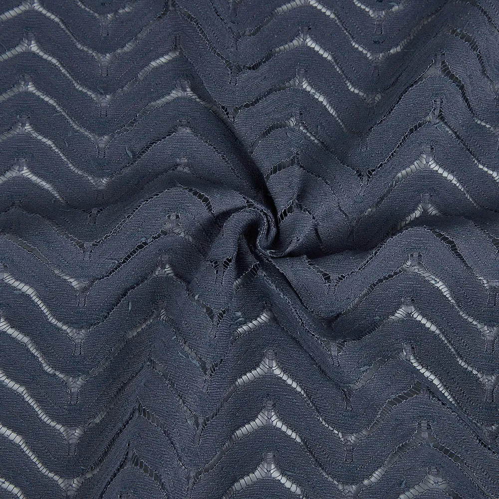 Polyester Wave Pattern Lace Fabric