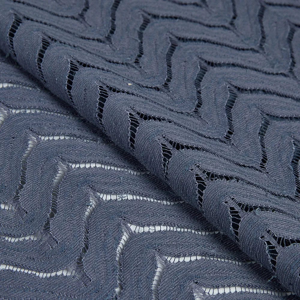 Polyester Wave Pattern Lace Fabric