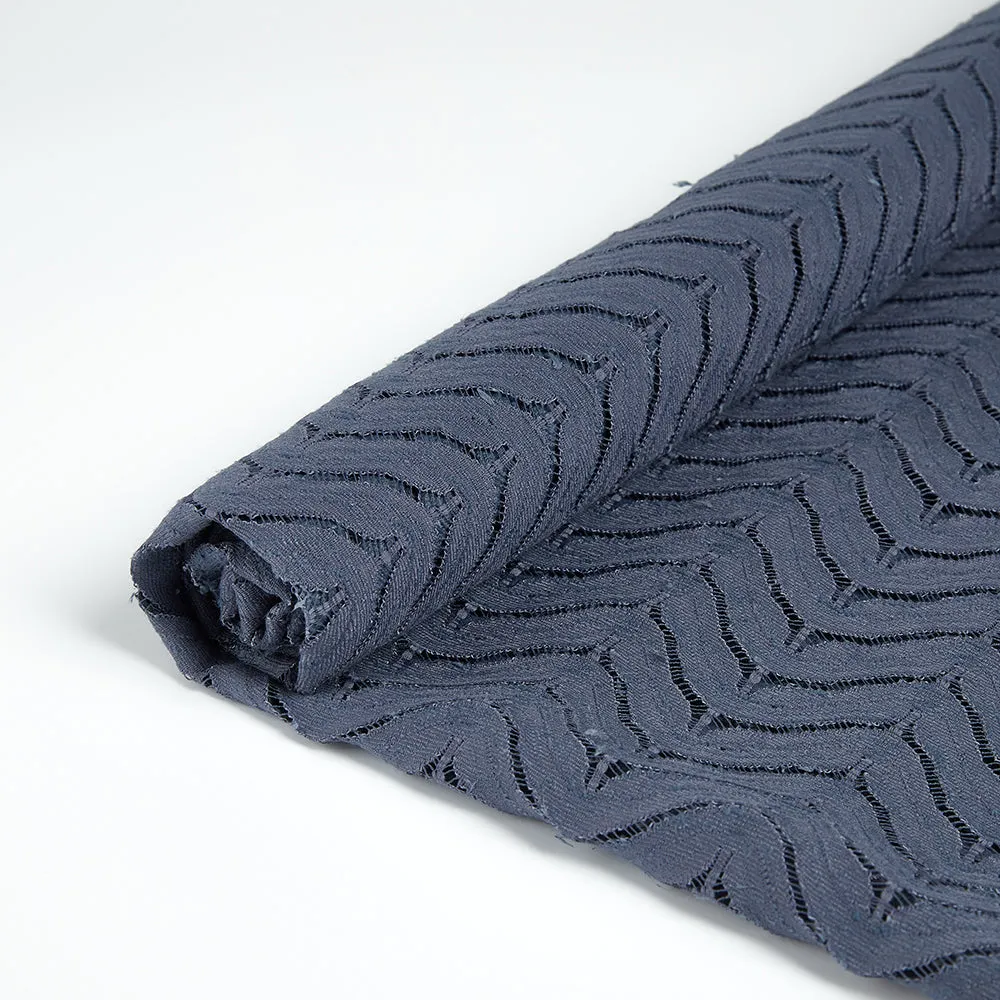Polyester Wave Pattern Lace Fabric