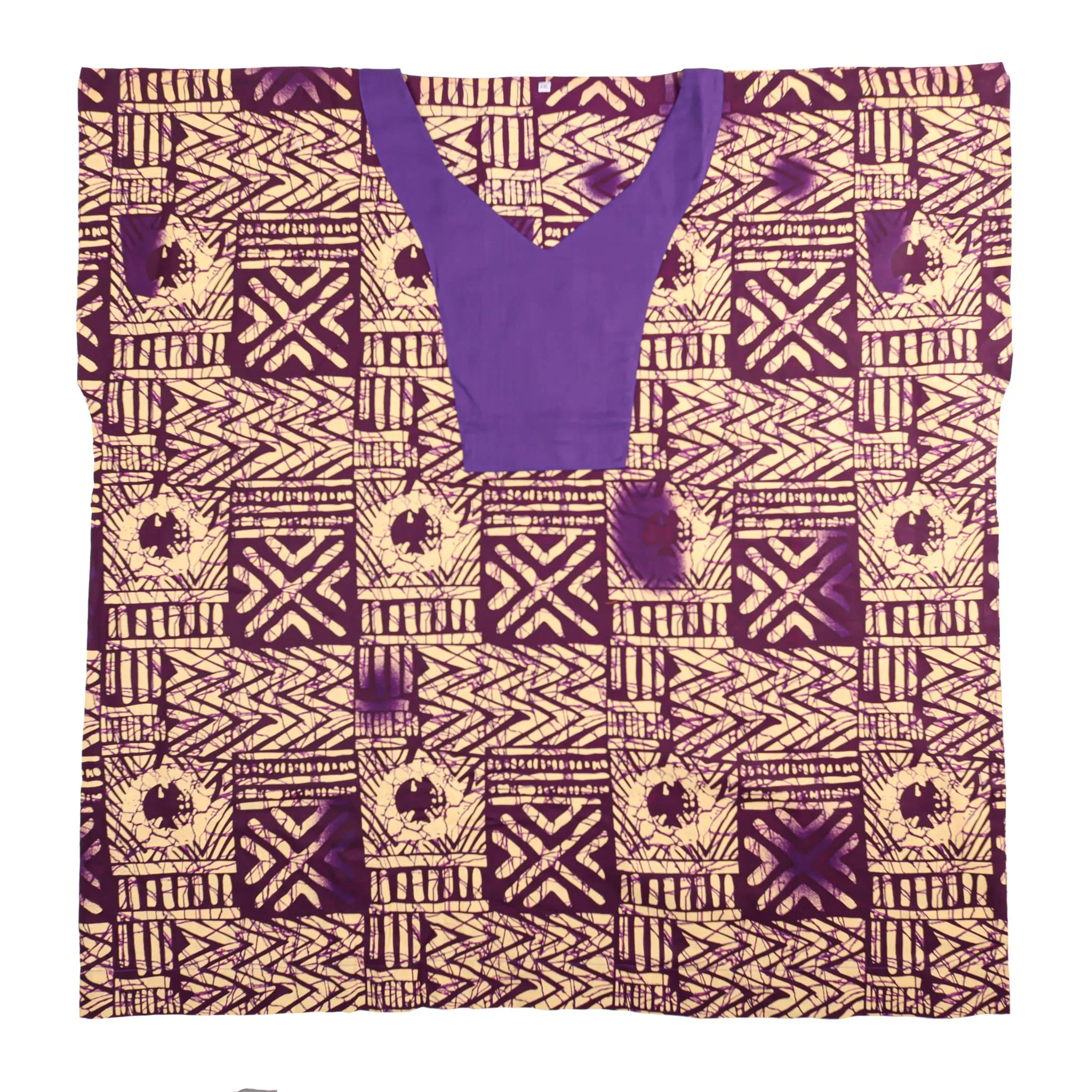 Purple & Cream Women's Dashiki Set