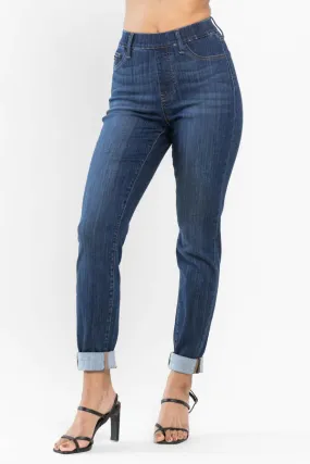 *Restocked* High Waist Pull On Double Cuff Slim