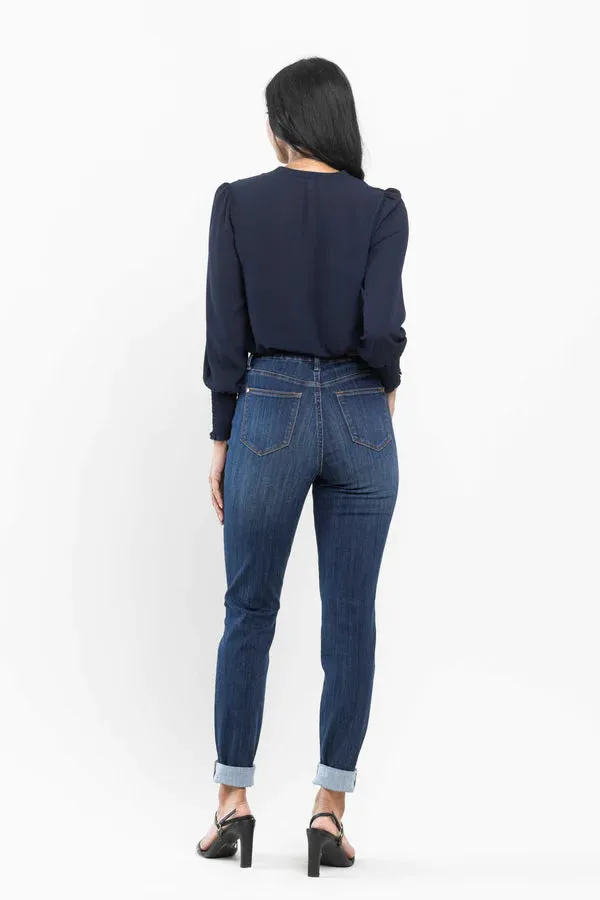 *Restocked* High Waist Pull On Double Cuff Slim